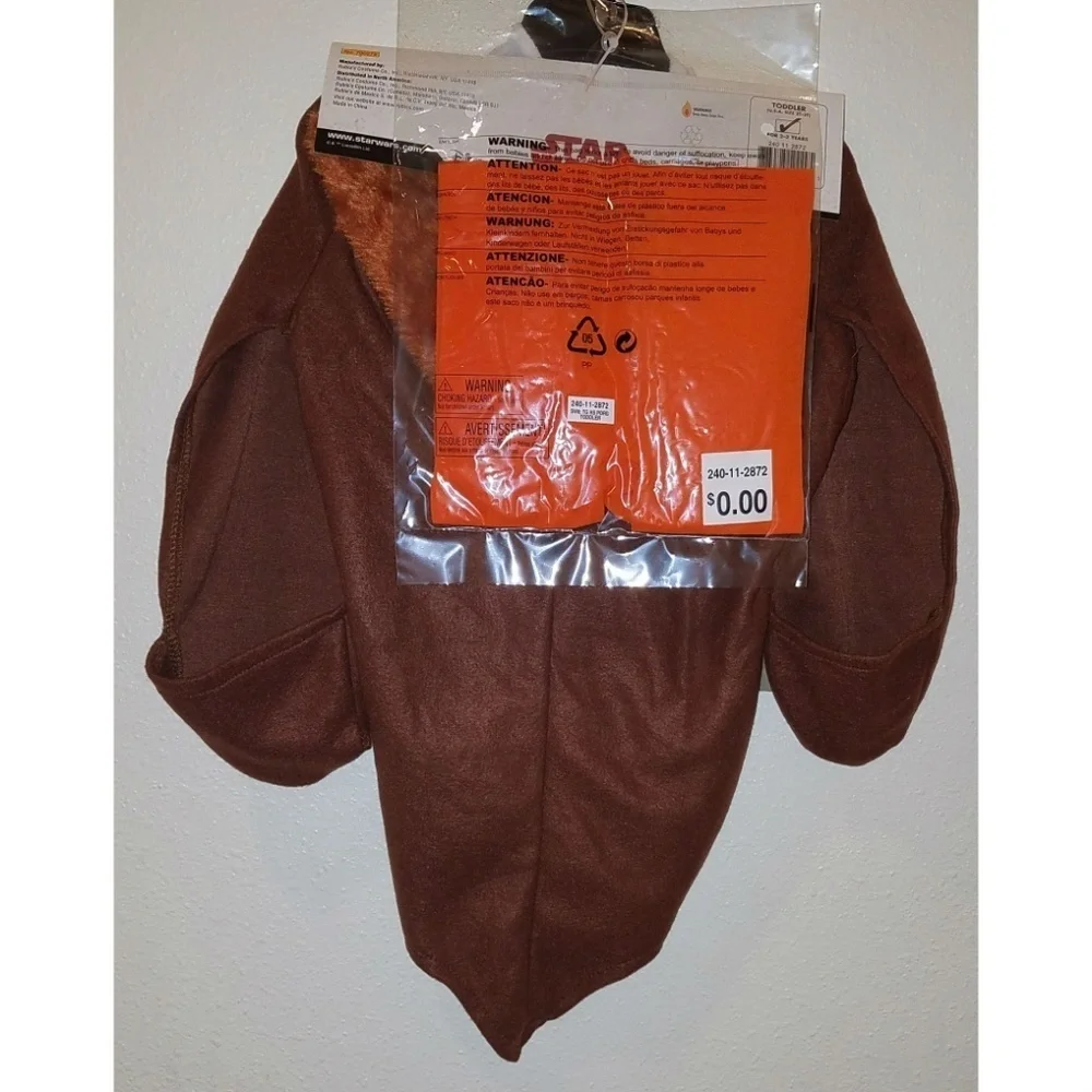 NEW Porg Star Wars Last Jedi Costume Toddler Sizes 2T-3T Hooded Romper - Picture 5 of 6